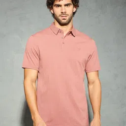 Technosport Men COTFLEX Solid Polo Collar Antimicrobial Slim Fit Sport T-shirt-picture-40