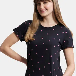 Jockey Cotton Printed Fabric Relaxed Fit Short Sleeve T-Shirt-image-5