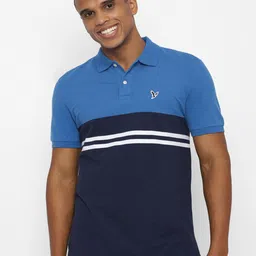 AMERICAN EAGLE OUTFITTERS Striped Printed Polo Collar Cotton T-shirt-picture-44