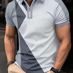 StyleCast x Revolte Men Colourblocked Polo Collar Slim Fit T-shirt-picture-13