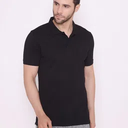 BODYACTIVE Men Black Polo Collar T-shirt-picture-25