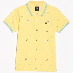 Allen Solly Junior Boys Conversational Printed Polo Collar T-shirt-picture-33