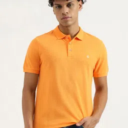 United Colors of Benetton Men Solid Polo Collar T-shirt image 1