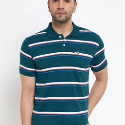 Duke Striped Polo Collar Cotton Casual T-shirt image 1