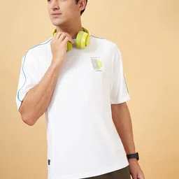 Ajile by Pantaloons Men Graphic Printed Cotton Oversized T-shirt-picture-38