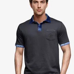 RARE RABBIT Men Solid Polo Collar Cotton T-Shirt-picture-10