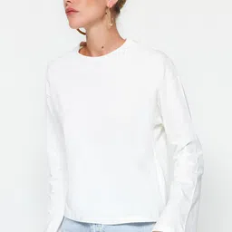 Trendyol Round Neck Long Sleeves Cotton T-shirt-image-78