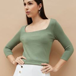 CODE by Lifestyle Women Solid Cotton T-shirt-picture-20