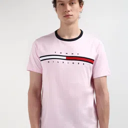 Tommy Hilfiger Men Solid Round Neck Pure Cotton T-shirt-picture-22