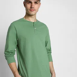 VEIRDO Henley Neck Pure Cotton T-shirt-picture-24