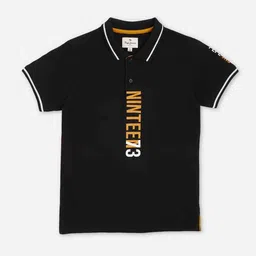 Pepe Jeans Boys Typography Printed Polo Collar Pure Cotton T-shirt-picture-47