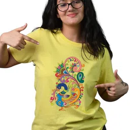 Tedhi Medhi Family Women Graphic Printed Round Neck Cotton T-shirt-picture-23