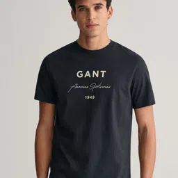 GANT Men Typography Printed Round Neck Pure Cotton T-shirt-picture-54