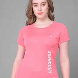 Dollar Women Pack of 2 Typography Placement Print Microfiber Anti Bacterial Sports T-Shirt-image-97