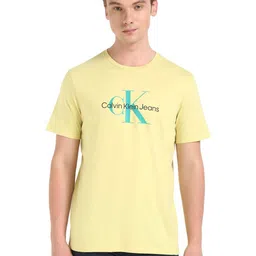 Calvin Klein Jeans Men Typography Printed Round Neck Cotton T-shirt-picture-17
