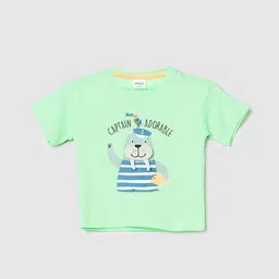 max Boys Typography Printed Pure Cotton T-shirt image 1
