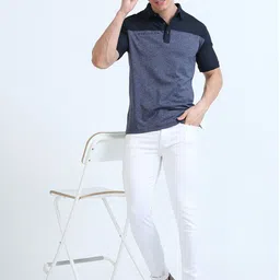 STELLERS Colourblocked Polo Collar Short Sleeves Stretchable Casual T-shirt-picture-10