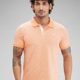 Parx Men Floral Printed Polo Collar Pockets T-shirt-image-22
