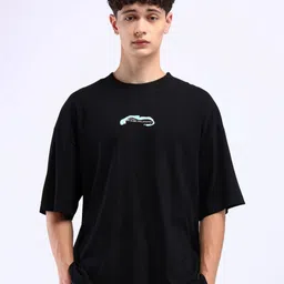 Flying Machine Men Printed Raw Edge T-shirt image 1