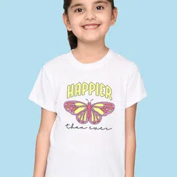 NUSYL Girls Graphic Printed Round Neck Casual T-shirt-picture-21