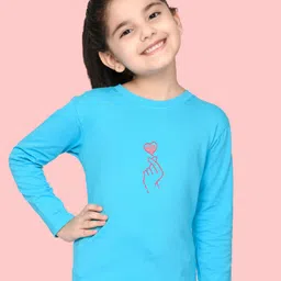 NUSYL Girls Graphic Printed Round Neck T-Shirt-picture-23