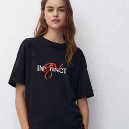 MISCHIEF MONKEY Printed Drop-Shoulder Sleeves Cotton Oversized T-shirt-picture-39