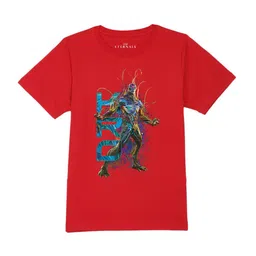 Marvel by Wear Your Mind Boys Red Eternals Printed Pure Cotton T-shirt-picture-16