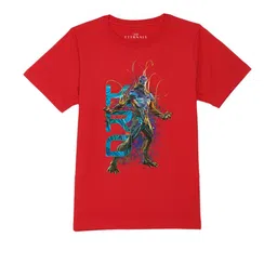 Marvel by Wear Your Mind Boys Red High Neck Indigo Pure Cotton T-shirt-picture-38