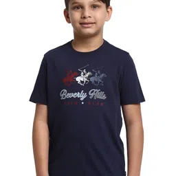 Beverly Hills Polo Club Boys Typography Round Neck Short Sleeves Pure Cotton T-shirt-picture-25