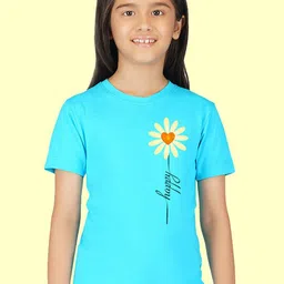 NUSYL Girls floral printed Round Neck T-shirt-picture-48