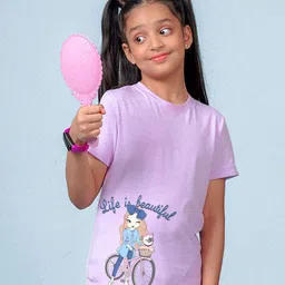 NUSYL Girls Graphic Printed T-shirt-image-67