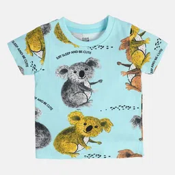MINI KLUB Boys Conversational Printed Round Neck Cotton T-shirt-picture-35