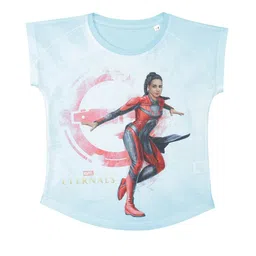 Marvel by Wear Your Mind Girls Blue Extended Sleeves T-shirt-picture-43