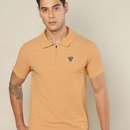 Technosport Striped Slim Fit Rapid-Dry Polo Collar T-shirt-picture-37