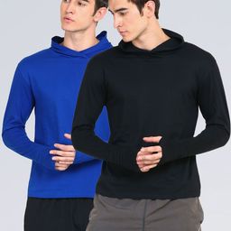 appulse Men Pack Of 2 Black & Blue Slim Fit Cotton T-shirt-picture-30
