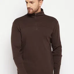 Hypernation High Neck Full Sleeves Slim Fit T-shirt image 1