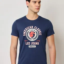 Lee Typography Printed Slim Fit Cotton T-shirt image 2