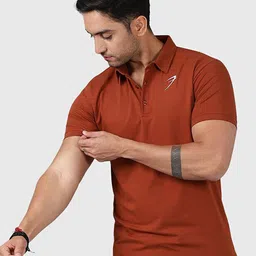 FUAARK Polo Collar Short Sleeves Moisture Wicking Slim Fit Cotton T-shirt-picture-45