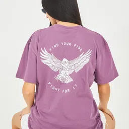 Styli Women Graphic Printed Oversized Longline T-shirt image 1