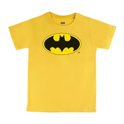 DC by Wear Your Mind Boys Yellow Batman Printed Cotton T-shirt-image-16