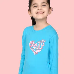 NUSYL Girls Typography Printed T-shirt-image-37
