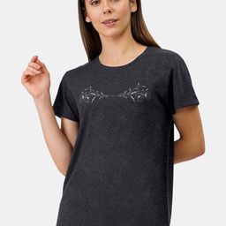 Amante Women Grey Cotton Short Sleeves Lounge T-shirt-picture-8