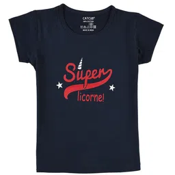 CATCUB Girls Typography Printed Cotton T-shirt-picture-20