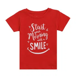 DYCA Girls Red & White Typography Printed T-shirt-picture-22