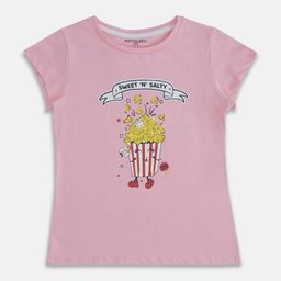 Pantaloons Junior Girls Graphic Printed Cotton T-shirt-picture-10