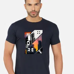 CHOZI Pack Of 2 Typography Printed Cotton T-shirt image 2