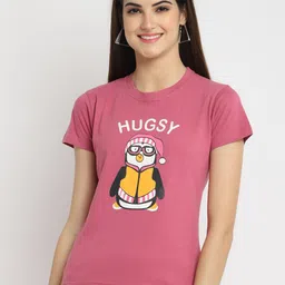 Fabflee Pack Of 3 Printed Round Neck Short Sleeves Cotton T-Shirt image 2