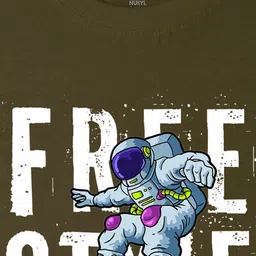 NUSYL Boys Graphic Printed Knitted T-shirt image 4