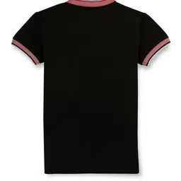 Gini and Jony Boys Striped Polo Collar Cotton Applique T-shirt image 3