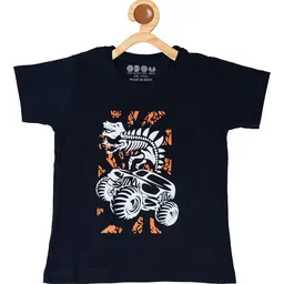 OBOW Boys Pack Of 4 Graphic Printed Bio Finish Pure Cotton T-shirts image 5